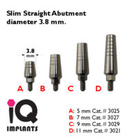 Slim straight abutment 5 11mm LOGO