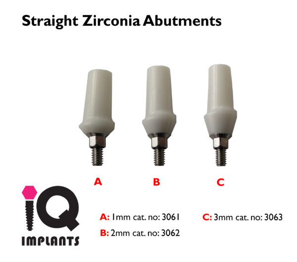 Straight Zirconia Abutment 1 3mm copy