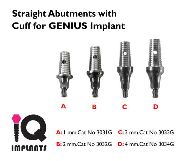 Straight with Cuff GENIUS 1 4mm LOGO copy